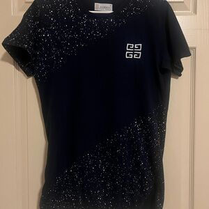 Givenchy Midnight Blue Tee with White Dots